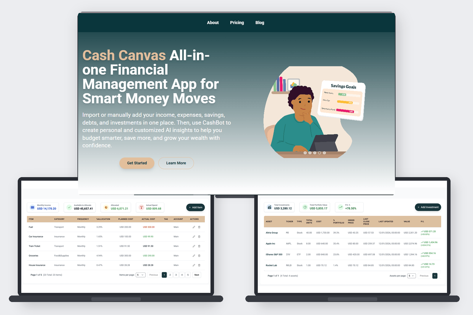 Cash Canvas — AI-based finance management app